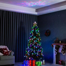 Load image into Gallery viewer, PEIDUO Christmas Clearance 11" Hollow Gold Star Christmas Tree Topper with Rotating Magic Ripple Projector for Crown Xmas Tree Topper Decoration