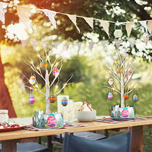 Load image into Gallery viewer, EAMBRITE White Easter Tree with Colourful Fillable Eggs Battery Operated Twig Tree with Lights Easter Gifts for Children (60cm/2ft)