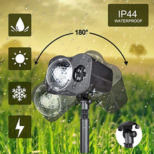 Load image into Gallery viewer, EAMBRITE Christmas Projector Lights 2 in 1 Ocean Wave Ripples and Skiing Snowman Animation Projector Decoration for Xmas Home Holiday Party Yard Garden Indoor Outdoor Use