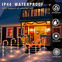 Load image into Gallery viewer, EAMBRITE Christmas Candy Cane Pathway Markers Lights 8 Pack Light Up Candy Cane Walkway Outside with 8 Modes Waterproof for Holiday Xmas Yard Garden Lawn Driveway Outdoor Decoration
