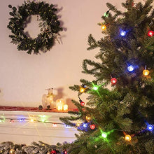 Load image into Gallery viewer, DELICHTER LED Lichterkette, 100 Bunte Runde Weihnachtslichterkette mit 8 Modi,Strombetrieb für innen, außen,Party, Fest, Weihnachten,Tannenbaum
