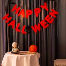 Load image into Gallery viewer, DELICHTER Halloween Deko Party Kinder Girlande, Happy Halloween Banner Set Dekoration, Halloween Girlande für Halloween Party Indoor Wohnung