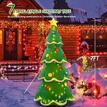 Load image into Gallery viewer, Eambrite 7FT Light up Inflatable Tree Christmas Decorations Outdoor Mains Powered Blow up tree Yard Decorations Waterproof for Front Door Garden Lawn Party