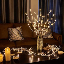 Load image into Gallery viewer, DELICHTER Baumzweige Lichter 76CM Warmweißes Zweiglicht rein Weiß Außen-Innen Wohnug deko für Weihnachten Ostern Halloween