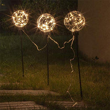 Load image into Gallery viewer, Vanthylit Spring Ball Pathway Lights, Pre-lit 3PK Clear Globe Pathway Markers Lights with Warm White Christmas Lights Outdoor Stake Light Decoration