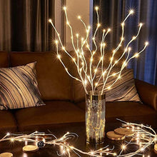 Load image into Gallery viewer, EAMBRITE Home Decorative Twig Lights Lighted White Twig Branches Pathway Stakes with 60 LED White Lights Waterproof Plug in for Outdoor and Indoor Decor (3PK, 76cm)