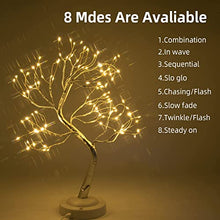 Load image into Gallery viewer, PEIDUO Tabletop Bonsai Tree Light,108L LED Tree Lamp,Fairy Light Tree with 8 Modes & 6 Hrs Timer,Artificial Tree with Lights USB & Battery Operated,Small Lighted Tree Indoor for Home Decoration