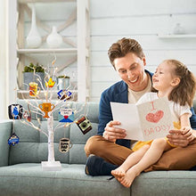 Load image into Gallery viewer, EAMBRITE Fathers Day Table Decorations, 2FT Birch Tree Lights with 10 Hanging Wooden Ornaments, Happy Fathers Day Decorations for Home as Table Centerpiece, from Daughter or Son