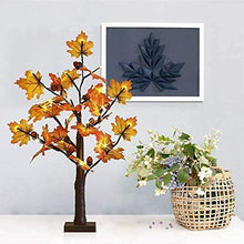 Load image into Gallery viewer, EAMBRITE Artificial Plants Maple Leave Display Tree with Lights Battery Operated LED Twig Tree Decoration for Party Wedding Home (2FT/60CM)