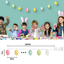 Load image into Gallery viewer, DELICHTER Ostern Lichterketten mit Batteriebetriebene, Osterdeko mit 10 LEDs bunte Ostereier für Party Wohnung Innen (warm weiß/2m)