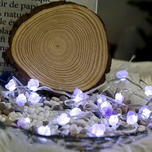 Load image into Gallery viewer, Vanthylit Amethyst LED String Lights 9.4ft 30LED Battery Operated Natural Raw Stones Christmas Decorations Lights for Indoor and Outdoor Decor