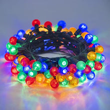 Load image into Gallery viewer, DELICHTER LED Lichterkette, 100 Bunte Runde Weihnachtslichterkette mit 8 Modi,Strombetrieb für innen, außen,Party, Fest, Weihnachten,Tannenbaum