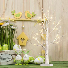 Load image into Gallery viewer, PABIPABI Easter Tree with Lights, Birch Tree with LED Lights, Easter Decorations Battery Operated Tabletop Centerpieces for Home (Easter egg not included)