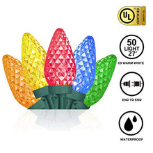 Load image into Gallery viewer, EAMBRITE C9 Christmas String Lights 27ft 50 LEDs Multicolor Strawberry String Lights for Patio Christmas Tree Garden Yard Indoor and Outdoor, UL certificates(Jumbo C7/Slim C9