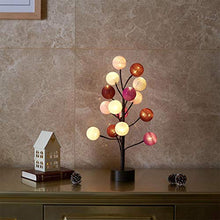 Load image into Gallery viewer, EAMBRITE Pre-Lit Easter Tree Light 18in 15LT Christmas Yarn Ball Tabletop Lamp Decorative Home Wedding Party(White/Pink/Wine red/Rose Red)