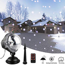 Load image into Gallery viewer, Vanthylit Christmas Projector Lights Multi Function Rotating Falling Snow Projector for Xmas Moving Points Landscape Lights for Home Yard Garden Party and for Show Club Pub