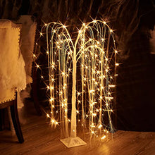 Load image into Gallery viewer, Vanthylit 4FT 180LED White Willow Tree Light with Fairy Lights Warm White for Christmas Deacorations Party Indoor and Outdoor Decor