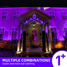 Load image into Gallery viewer, EAMBRITE Halloween Window Lights 4FT Giant Bat Light with 30 Purple Lights Waterproof Window Silhouette Light Decoration for Wall Window Porch Yard Fireplace Outdoor Halloween Decor