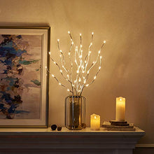 Load image into Gallery viewer, EAMBRITE 3er Set Lichterbaum 60LEDs Wasserdichte Lichterzweige 76CM Warmweißes Zweiglicht rein Weiß Außen-Innen Wohnug deko für Weihnachten Ostern Deko Halloween