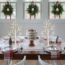 Load image into Gallery viewer, PEIDUO Set of 2 Artificial Tree for Table Decor, Battery Powered Tree Lights with Timer, Lighted Birch Tree with LED Lights for Home, Bedroom, Office, Living Room, Wedding Decor (2FT 24LT Warm White)