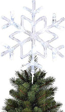 Load image into Gallery viewer, EAMBRITE Crystal Snowflake Tree Topper LED Xmas Treetop with Twinkle Effect Decor for Christmas Tree (24CM)