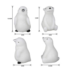 Load image into Gallery viewer, EAMBRITE 2er-set LED Kerzen Timerfunktion Batteriebetriebene flammenlose LED Echtwachskerze Set aus Eisbär und Pinguin Dekoration für Zuhause Hochzeit Weihnachten Osterfest Halloween