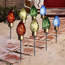 Load image into Gallery viewer, PEIDUO 4PK Christmas Bulb Pathway Lights with 40 LED Bulbs Decoration for Holiday Christmas Stake Lights on Outdoor Patio Yards Driveways Pathways