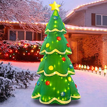 Load image into Gallery viewer, EAMBRITE 7 FT Christmas Inflatable Tree with 200LED Warm White Lights, Blow Up Tree Outdoor Christmas Decorations for Yard, Garden, Lawn, Party