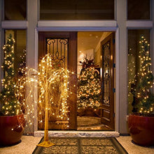 Load image into Gallery viewer, Vanthylit 4FT 180LED White Willow Tree Light with Fairy Lights Warm White for Christmas Deacorations Party Indoor and Outdoor Decor