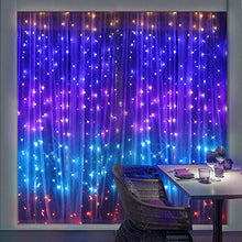 Load image into Gallery viewer, Vanthylit Curtain String Light 300 LED Multi-Colored Hanging Fairy Curtain Lights for Bedroom Living Room Wall Party Xmas Backdrop
