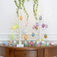 Load image into Gallery viewer, Easter Decorations EAMBRITE 24IN 24LT Easter Tree with 10 Egg Ornaments Timer Battery Operated Tabletop Tree Centerpiece Table Decorations for The Home Spring Party Wedding