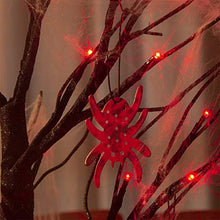 Load image into Gallery viewer, EAMBRITE 2FT Halloween Spooky Tree with Lights Battery Operated Light up Indoor Halloween Decorations with Spiders Small Black Twig Tree Gifts for Kids
