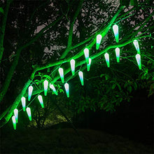 Load image into Gallery viewer, PEIDUO Multicolor Raindrop Lights 20 Tube Plug Powered Icicle Falling Lights Shooting Star Lights for Garden Outdoor Patio Holiday Wedding Party Mall Decoration String Lights