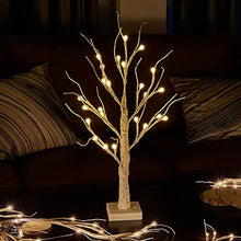 Load image into Gallery viewer, Vanthylit Twig Christmas Tree 2FT 24LEDs Birch Twig Tree with Frosted Balls Battery Operated LED Display Tree with Warm White Lights for Indoor Home Party Wedding Christmas Decoration