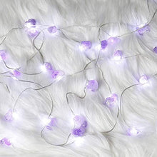 Load image into Gallery viewer, Vanthylit Amethyst LED String Lights 30LED Natural Raw Stones Decorative String Lights Battery Operated Crystal String Lights for Indoor Outdoor Valentine's Day Bedroom Party Decoration