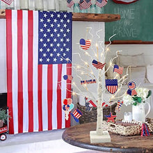 Load image into Gallery viewer, EAMBRITE 4th of July Decorations, 2FT Lighted Birch Tree with 12 Wooden 4th of July Accessories, Independence Day Decorations for Memorial Day Flag Day Home Table Decor, Battery Operated and Timer
