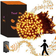 Load image into Gallery viewer, EAMBRITE Halloween Decorations 200 LED Halloween String Lights with Spooky Music Motion Sensor Controller Twinkle Waterproof Orange String Lights Plug in for Indoor Outdoor Tree Party Yard Christmas