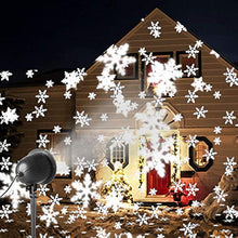 Load image into Gallery viewer, EAMBRITE Christmas Snowflakes Projector Light with Remote Control Outdoor Snow Falling Projection Lights for Xmas Home Yard Garden Party