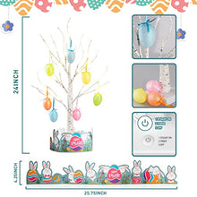 Load image into Gallery viewer, Vanthylit Easter Decorations, LED Easter Tree Lights with Timer, Lighted Birch Tree with Eggs Battery Powered, 2FT Easter Centerpiece Decoration Tabletop Tree Light, Easter Decorations for The Home