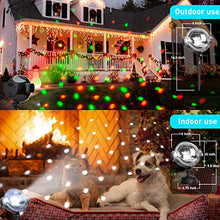 Load image into Gallery viewer, EAMBRITE Multi Activated Party Lights with Remote and Base for Show Club Pub Disco Multi Function Rotating Falling Snow Projector for Xmas Moving Points Landscape Lights for Home Yard Garden