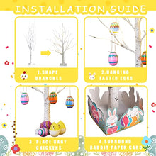 Load image into Gallery viewer, Easter Decorations, EAMBRITE Easter Tree with 10pcs Easter Eggs, Lighted Birch Tree with Timer Battery Powered, Tabletop Centerpiece Spring Decorations for Home(2FT / 24 LED)