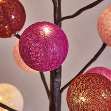 Load image into Gallery viewer, EAMBRITE Pre-Lit Easter Tree Light 18in 15LT Christmas Yarn Ball Tabletop Lamp Decorative Home Wedding Party(White/Pink/Wine red/Rose Red)