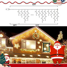 Load image into Gallery viewer, Vanthylit Icicle Lights Outdoor with 320LT Warm White LED Icicle Lights with 8 Modes for Christmas Decorations Outdoor Indoor
