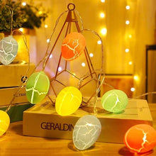 Load image into Gallery viewer, Eambrite Easter Egg Decorations Easter Themed Fairy Lights with 10 Colourful Eggs Powered by Battery Easter Decorations for Party Home Decor - Crystal Cable (7FT/5m)