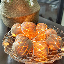 Load image into Gallery viewer, EAMBRITE 5.4FT String Lights Bamboo Ball, 10LT Battery Powered Warm White, Fairy String Lights Decorative for Home Bedroom Birthday Holiday Wedding Party Indoor