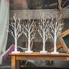 Load image into Gallery viewer, EAMBRITE Set of 4 Twig Tree with Lights Battery Operated Indoor Easter Decorations Twig Easter Tree with 24 Warm White LEDs Table Decoration for Xmas Home Party Wedding (60cm/2ft)