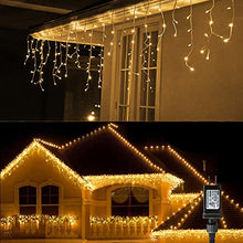 Load image into Gallery viewer, Vanthylit Icicle Lights Outdoor with 320LT Warm White LED Icicle Lights with 8 Modes for Christmas Decorations Outdoor Indoor