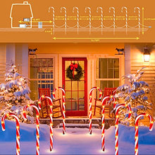 Load image into Gallery viewer, EAMBRITE Christmas Candy Cane Pathway Markers Lights 8 Pack Light Up Candy Cane Walkway Outside with 8 Modes Waterproof for Holiday Xmas Yard Garden Lawn Driveway Outdoor Decoration