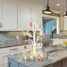 Load image into Gallery viewer, PEIDUO Easter Decorations for The Home, 2FT 24LT Easter Egg Tree Lighted with Battery Powered and Timer, Lighted Easter Tree Decor