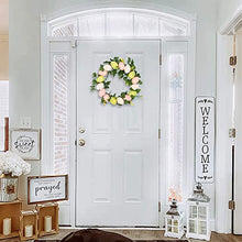 Load image into Gallery viewer, EAMBRITE Easter Egg Wreath 13” 16LT Spring Wreath with Timer Function Battery Operated for Front Door Window Wall